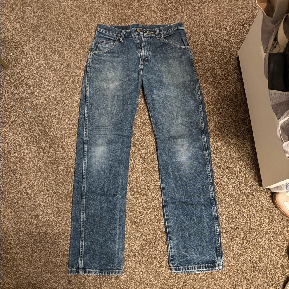Wrangler Men's Blue Straight Jeans